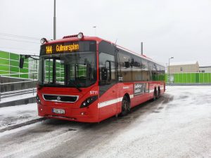 SL-buss på linje 144 mot Gullmarsplan